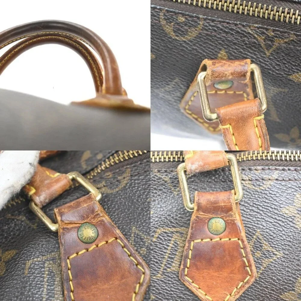 LOUIS VUITTON Speedy 35 Travel Hand Bag Monogram Leather Brown - Picture 14 of 16